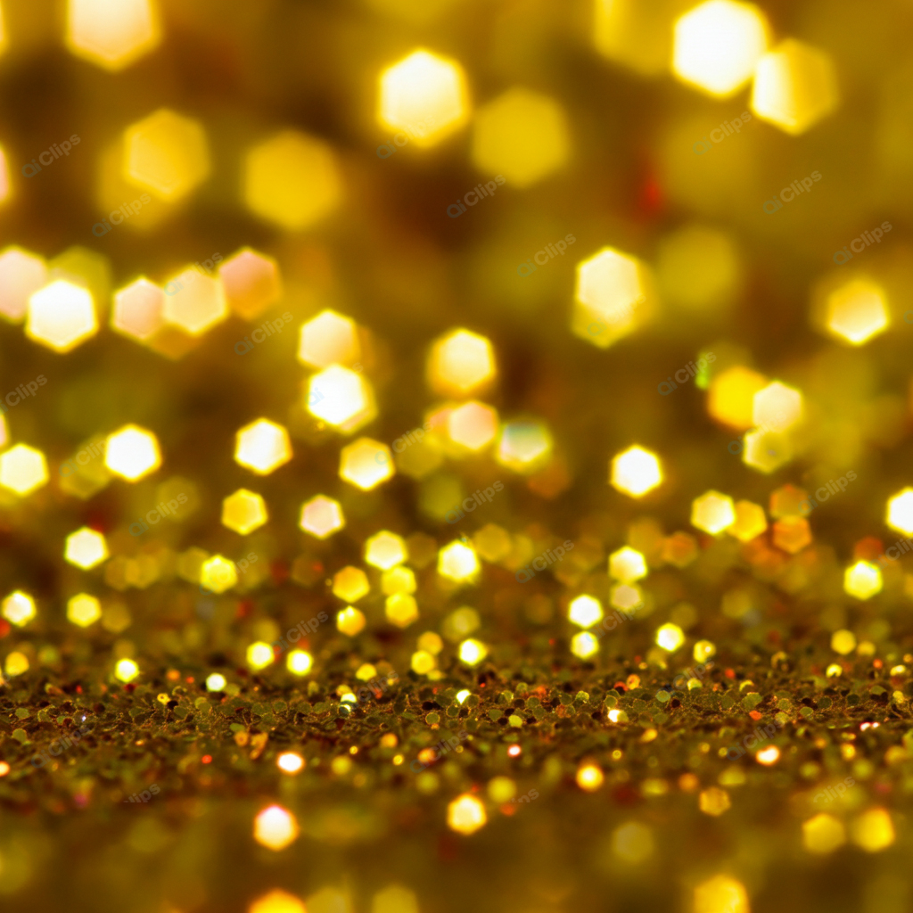 Golden Bokeh Background with Sparkling Lights