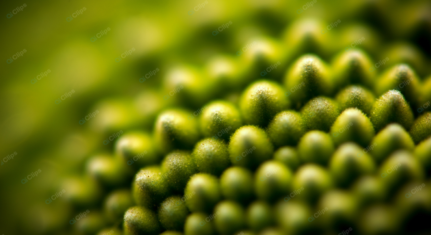Close-Up of Green Spiky Fruit Surface Pattern