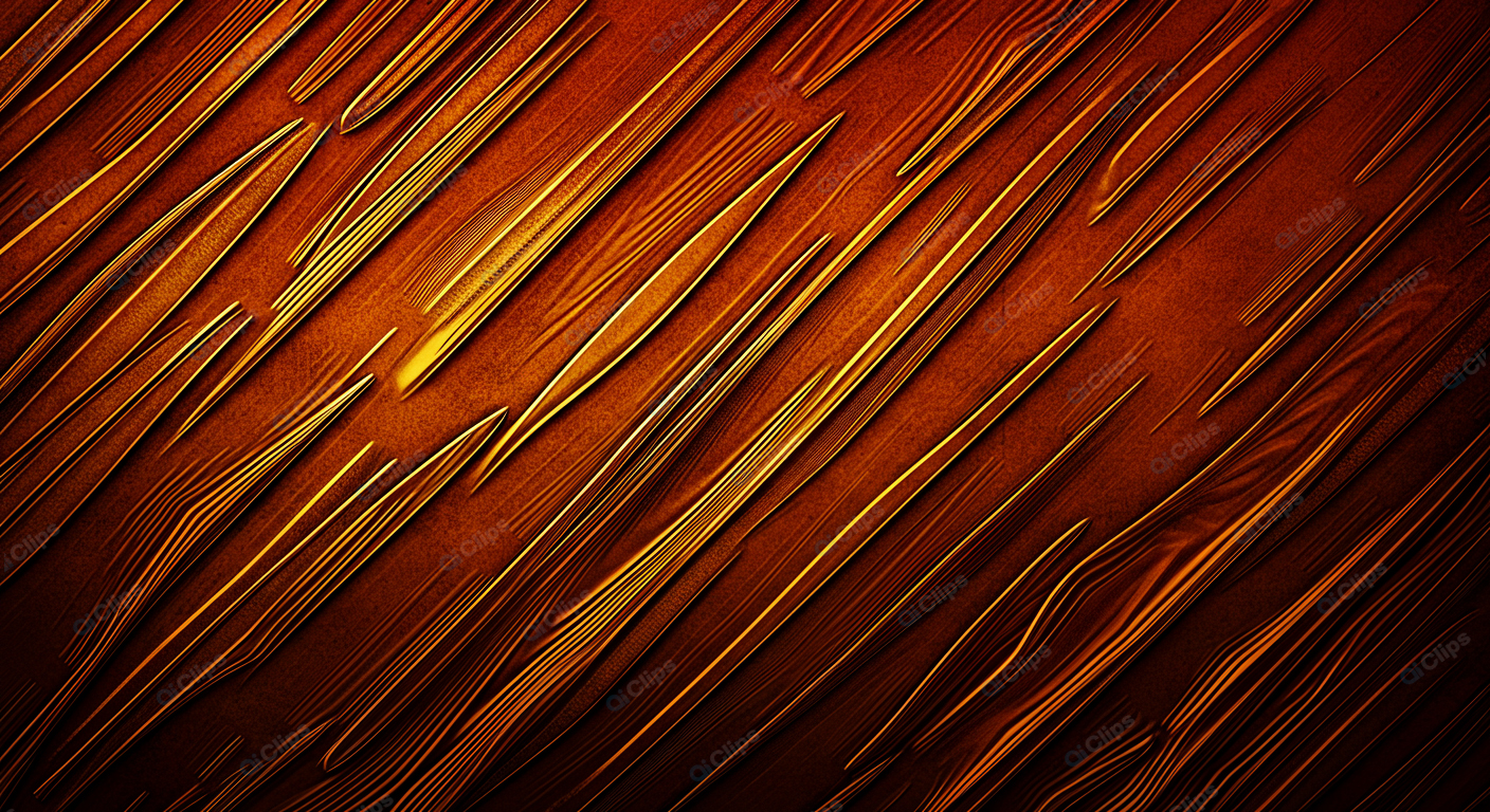 Wooden Texture with Abstract Golden Stripes