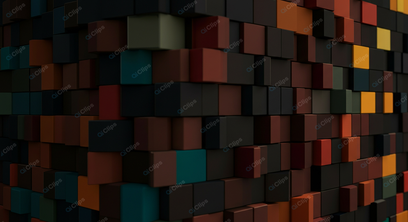 Abstract Geometric Blocks in Dark Tones