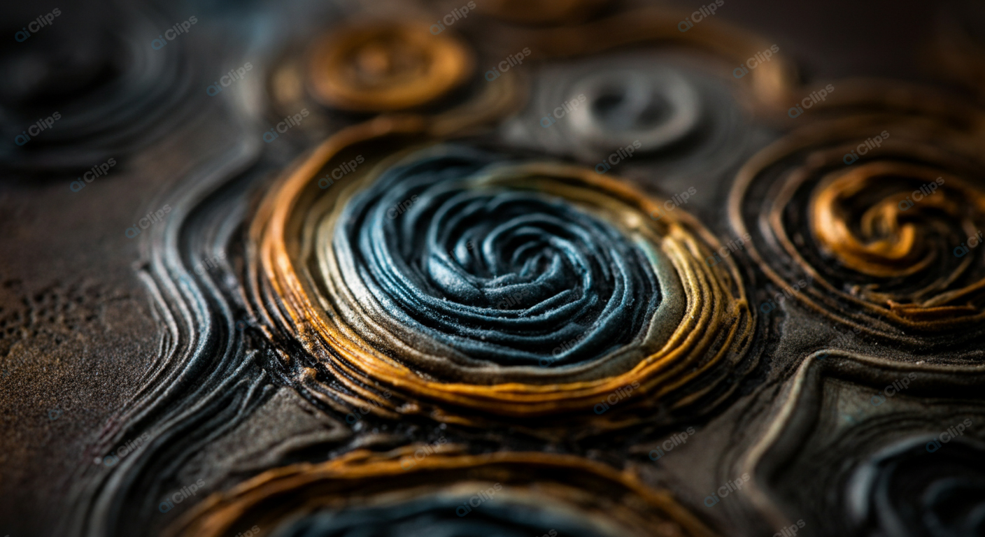 Swirling Abstract Pattern in Earth Tones
