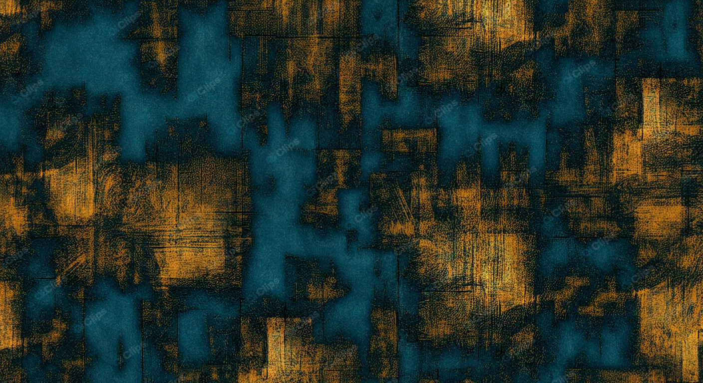 Abstract Grunge Texture in Blue and Orange Pattern
