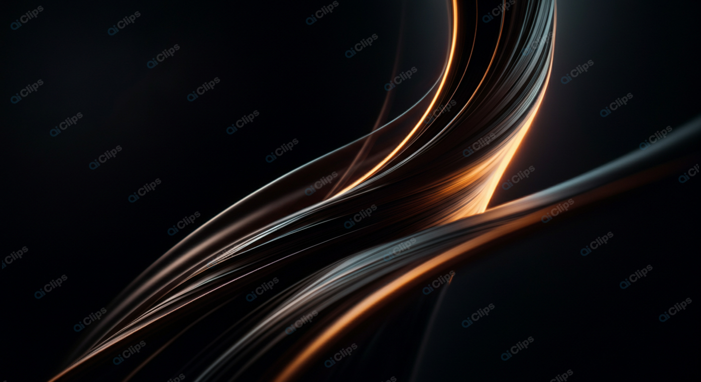 Abstract Futuristic Light Trails on Dark Background
