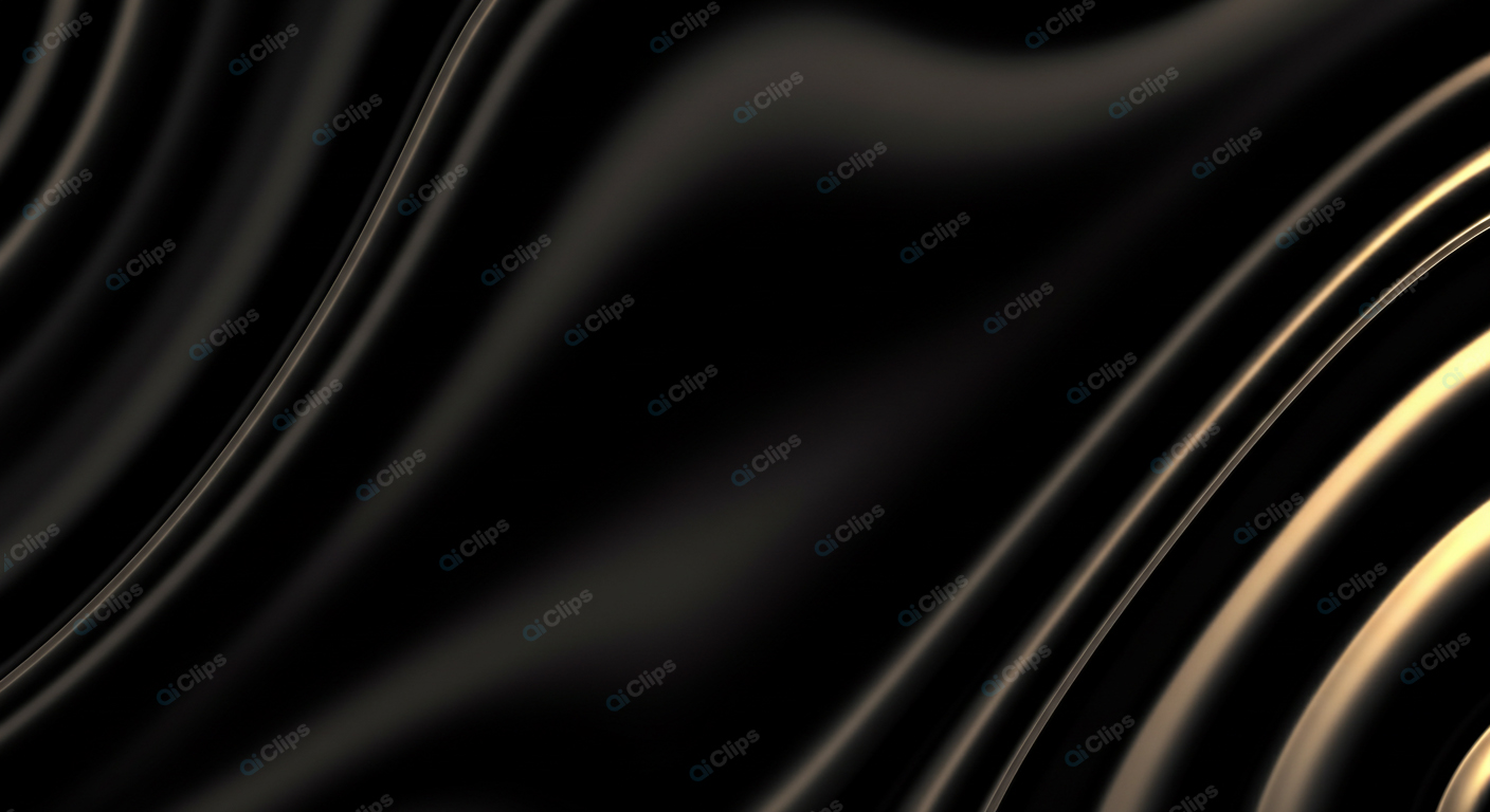 Elegant Black Silk Waves Texture Background
