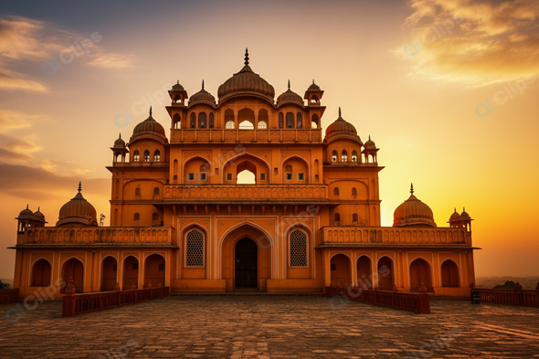 Majestic Indian Palace at Sunset