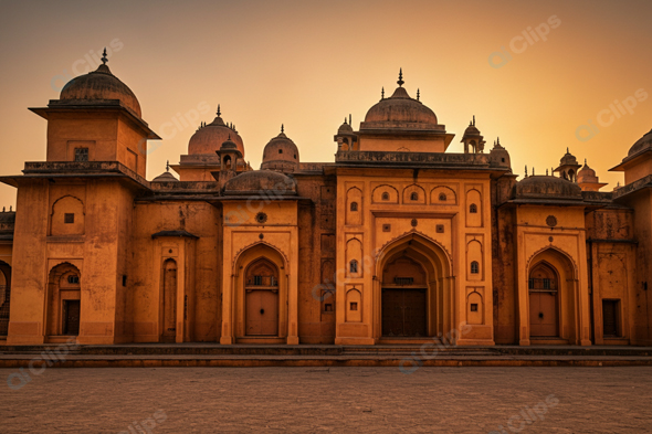 Historic Indian Palace at Sunset