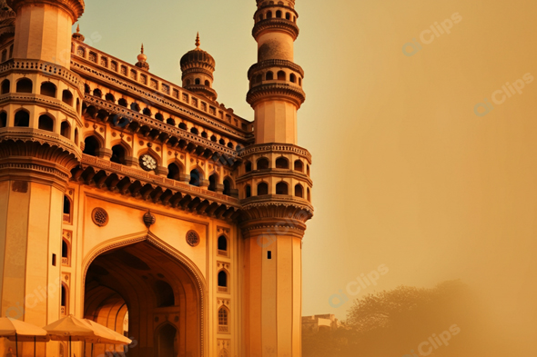 Charminar at Sunset - Iconic Hyderabad Landmark
