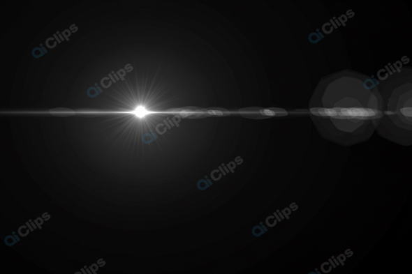 Glowing Lens Flare on a Dark Background
