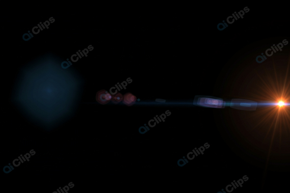 Lens Flare Effect with Glowing Highlights on a Dark Background
