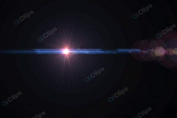 Lens Flare Light Effect on Dark Background