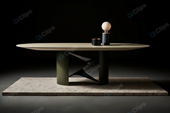 Modern Decorative Table with Artistic Lamp Display