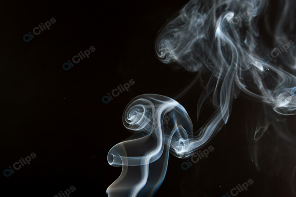 Abstract Smoke Swirl on Black Background