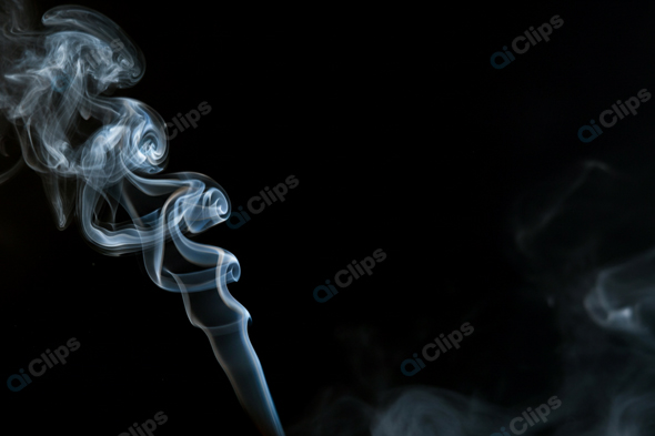 Enigmatic Smoke Swirls on a Black Background
