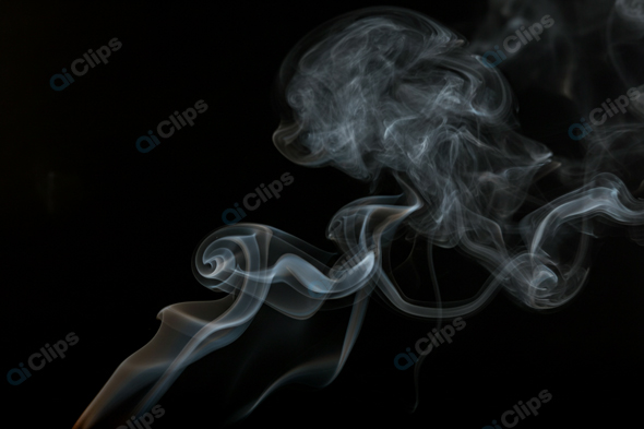 Intricate Smoke Swirls on Black Background