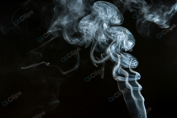Swirling Smoke on Dark Background