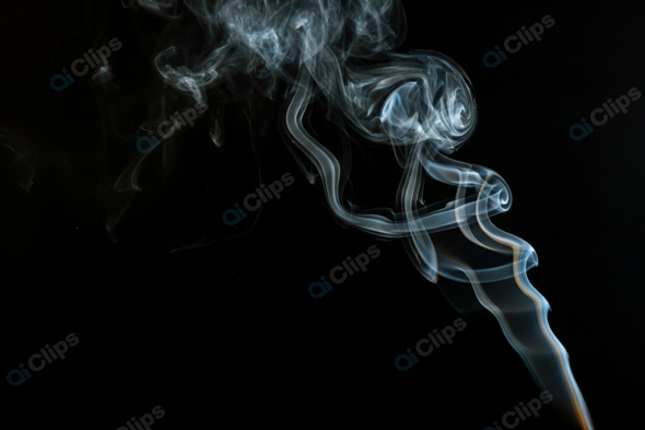 Swirling Smoke Pattern on Black Background