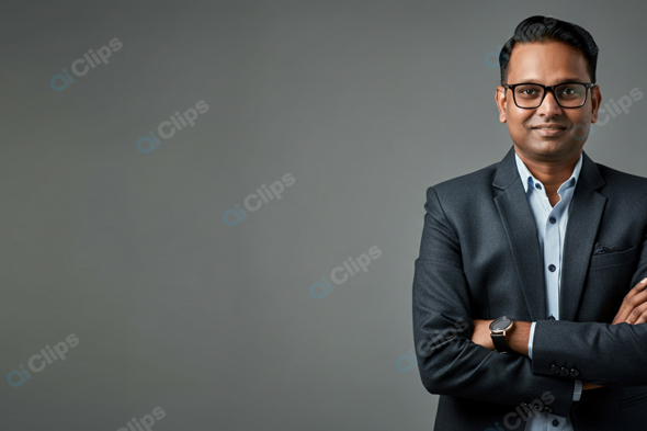 Professional Businessman Suit with Confident Pose