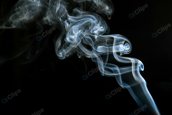 Swirling Smoke on Black Background