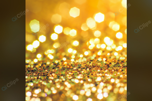 Abstract Background with Golden Bokeh Lights
