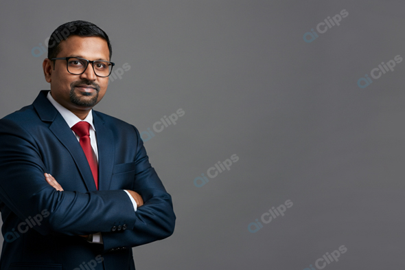 Businessman in Formal Suit with Confident Pose