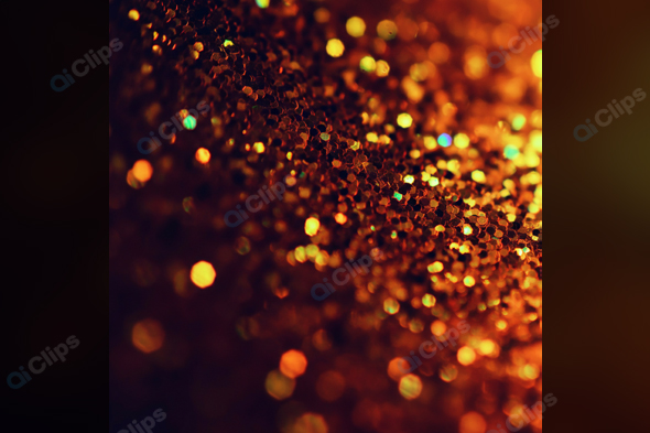 Golden Bokeh Lights on Dark Background