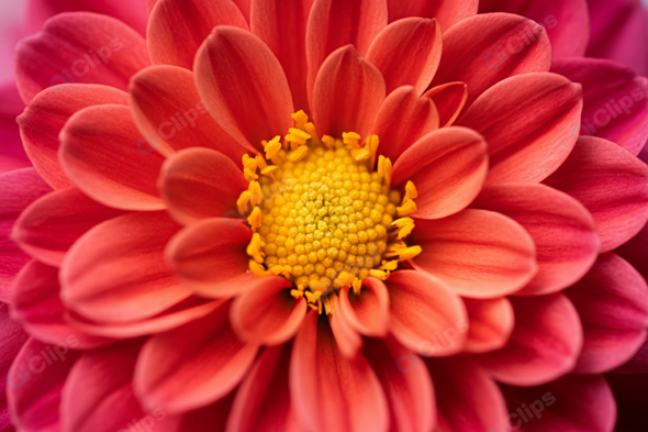 Vibrant Close-Up of Red Dahlia Flower Blossom