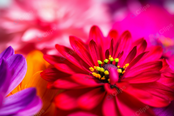 Colorful Close-Up of Vibrant Flowers in Bloom