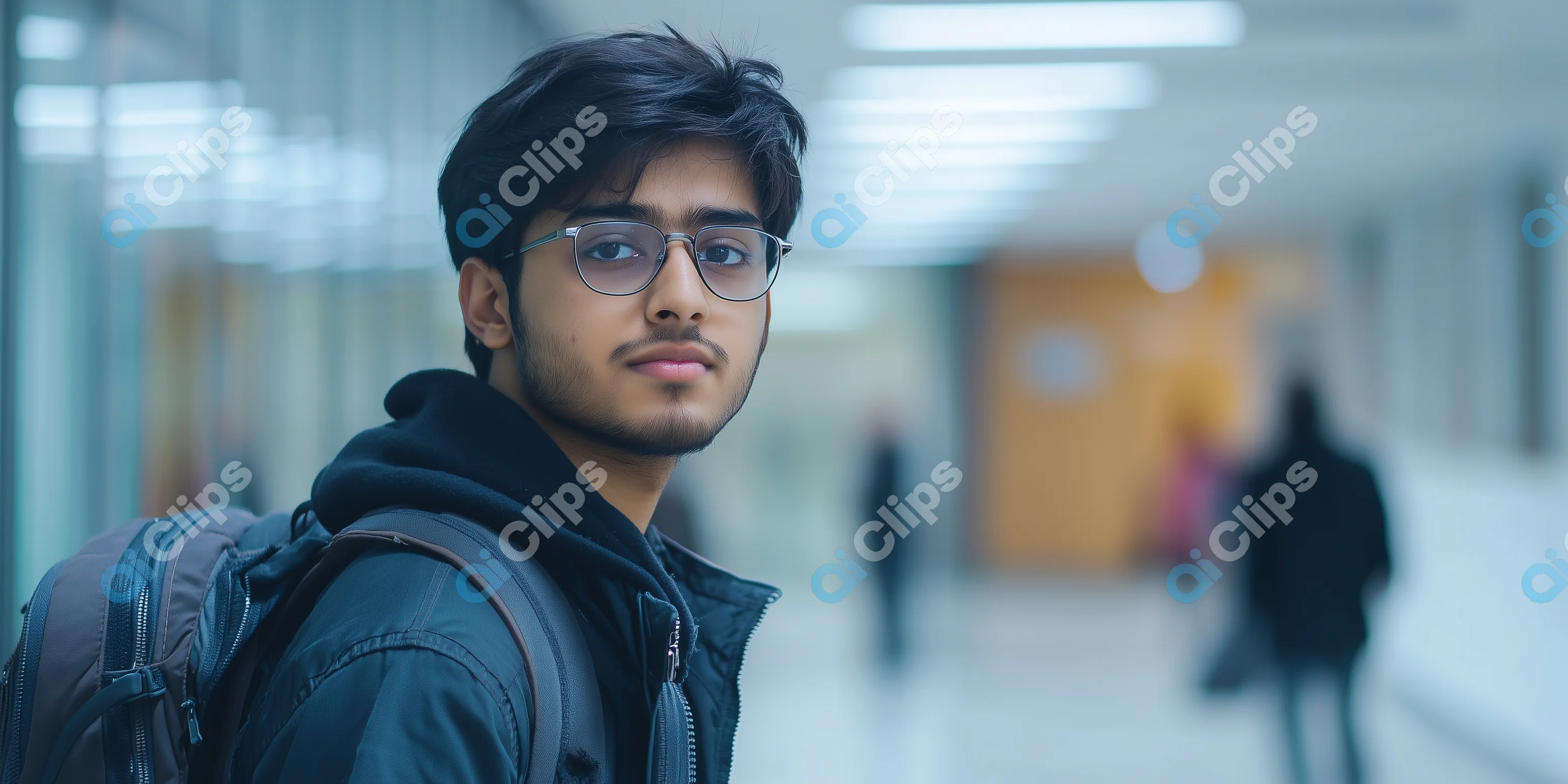 Student in Hallway