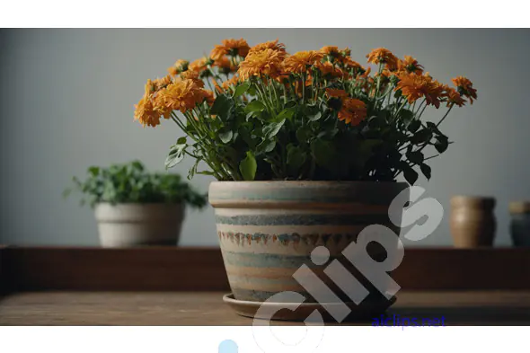 Potted Marigold Flowers