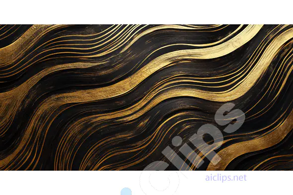 Black and Gold Wave Texture