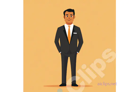 Smiling Businessman Illustration