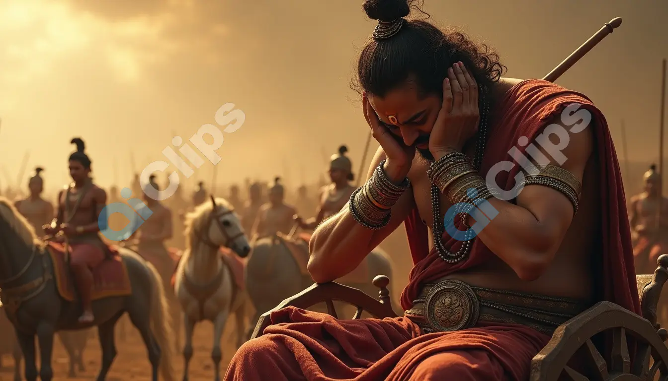 Warrior in Despair Before Battle