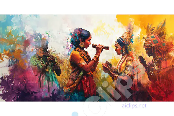 Colorful Traditional Ceremony Art