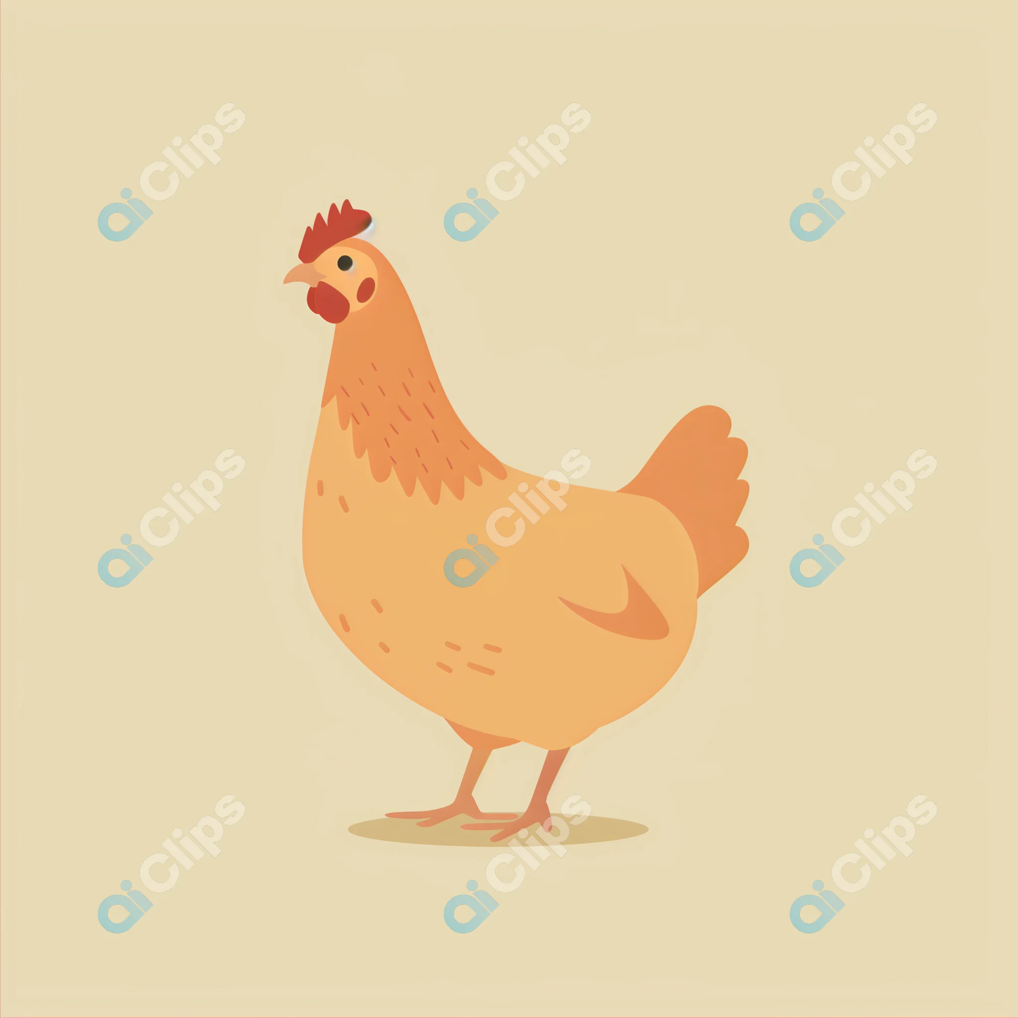 Cartoon Chicken Illustration