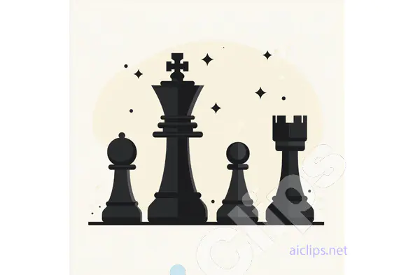 Elegant Chess Pieces Illustration