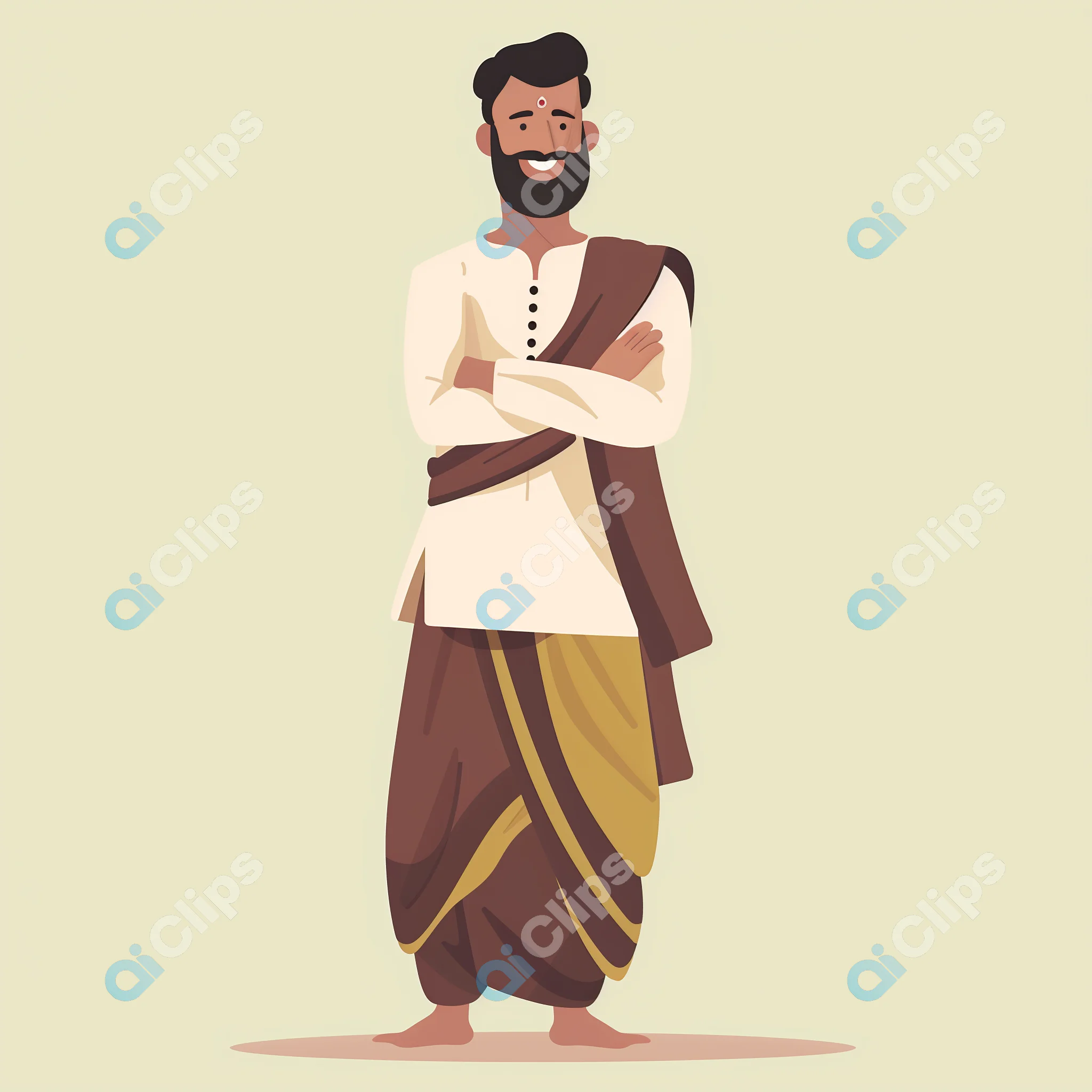 Man in Indian Traditional Dhoti