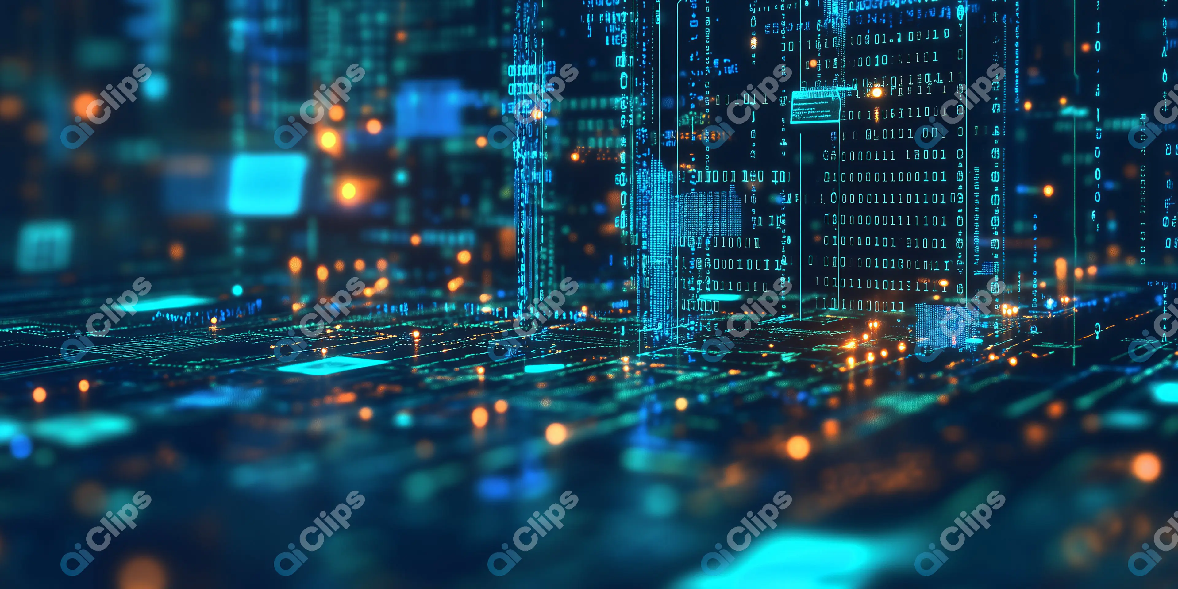 Digital Data Cityscape