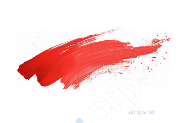 Red Paint Brush Stroke
