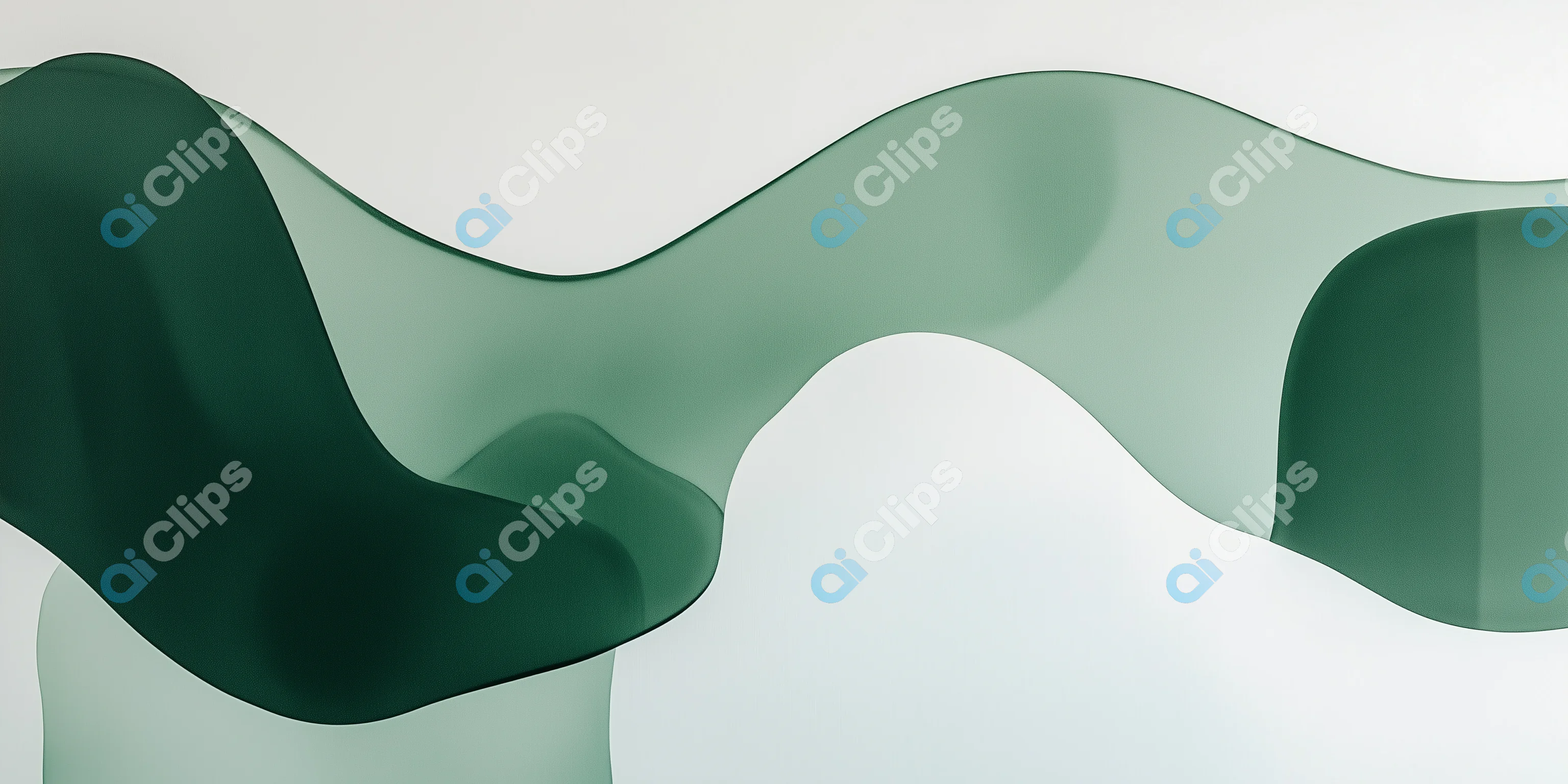 Fluid Green Wave Abstract
