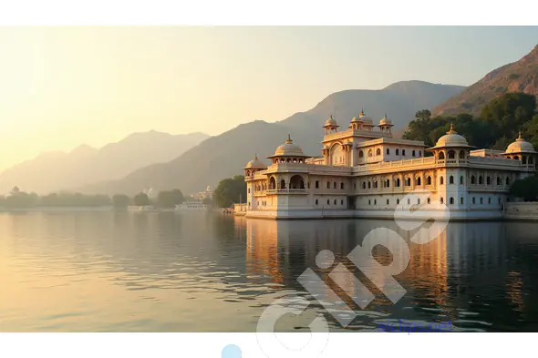Serene Sunrise at Udaipur Lake Palace