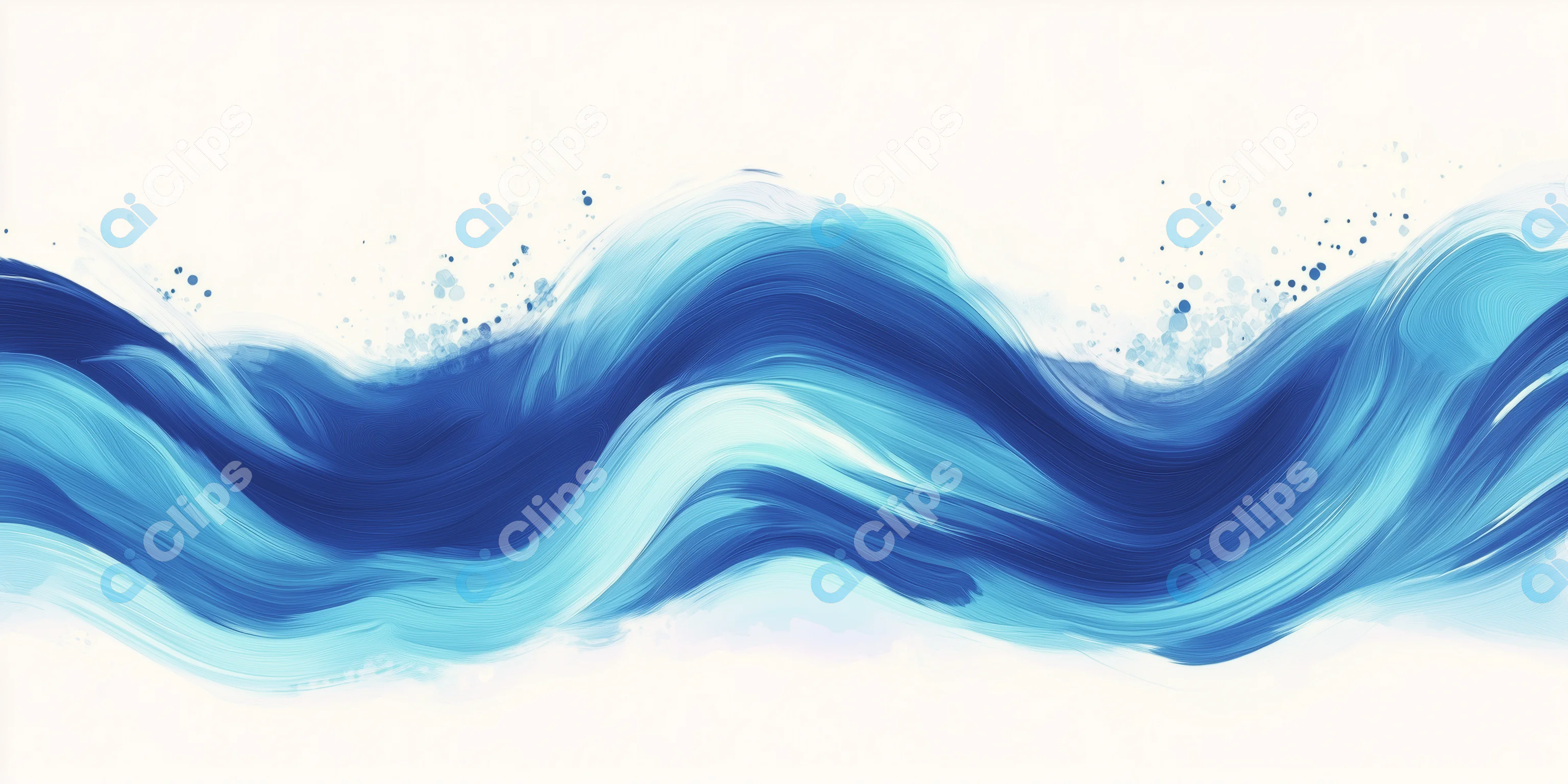 Abstract Blue Ocean Waves