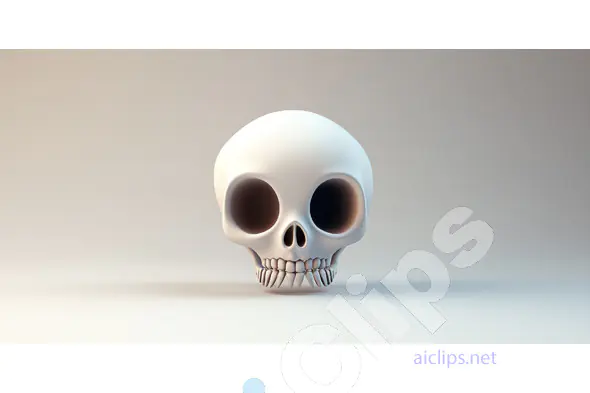 Cute Cartoon Skull Render