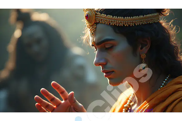 Serene Prince in Meditation with Divine Energy