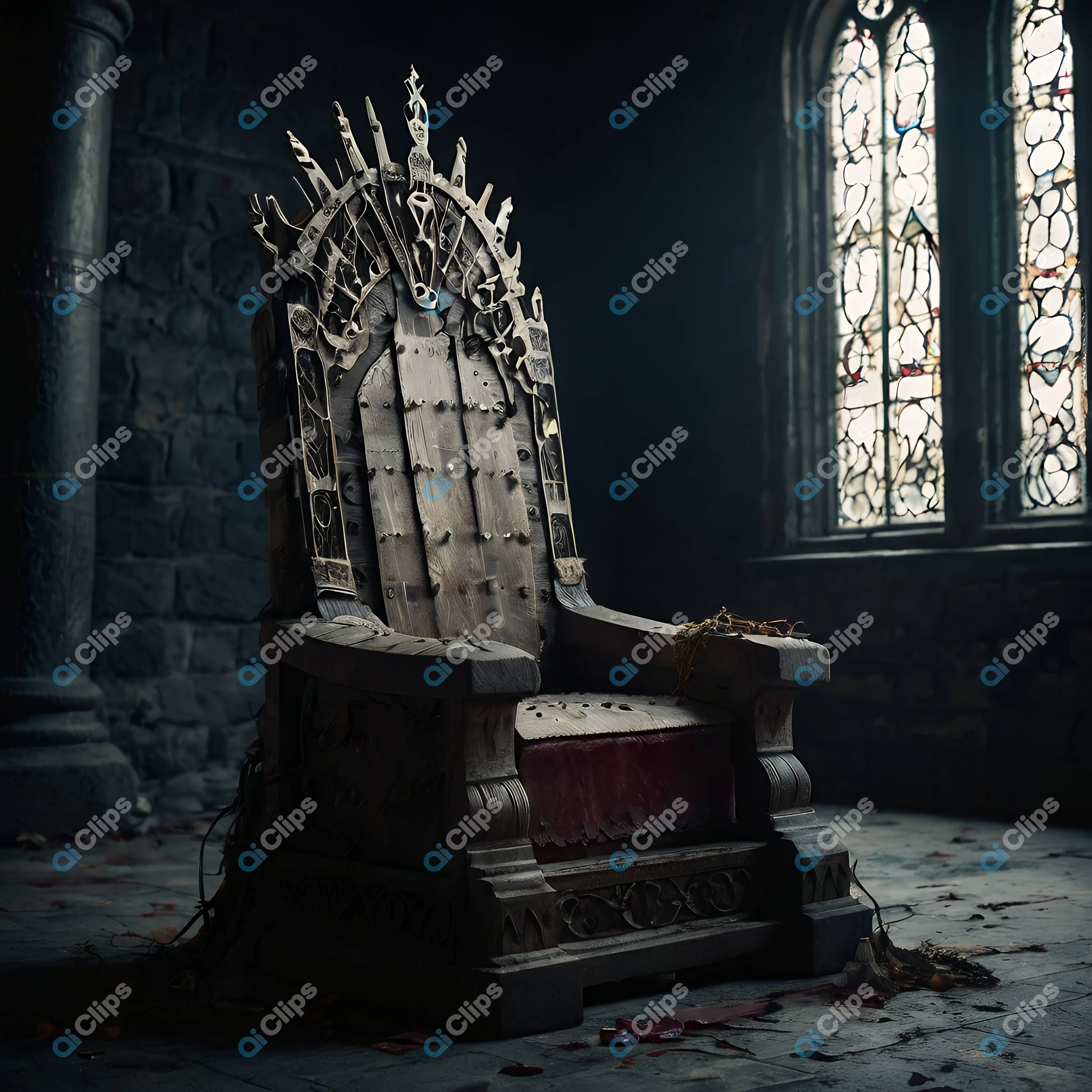 Ancient Wooden Throne