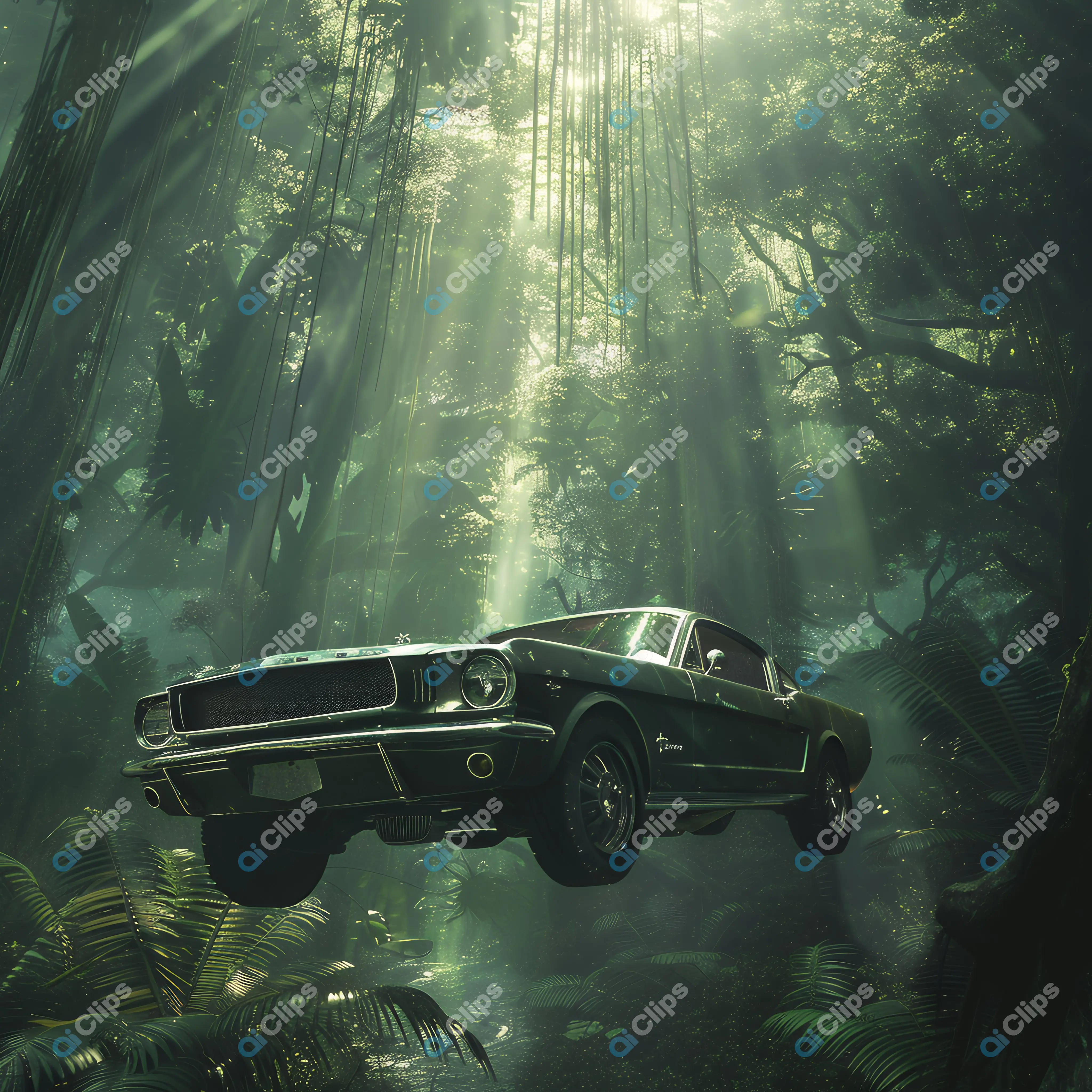 Floating Classic Car