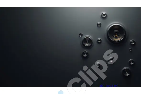 Modern Camera Lens Cluster on Dark Background