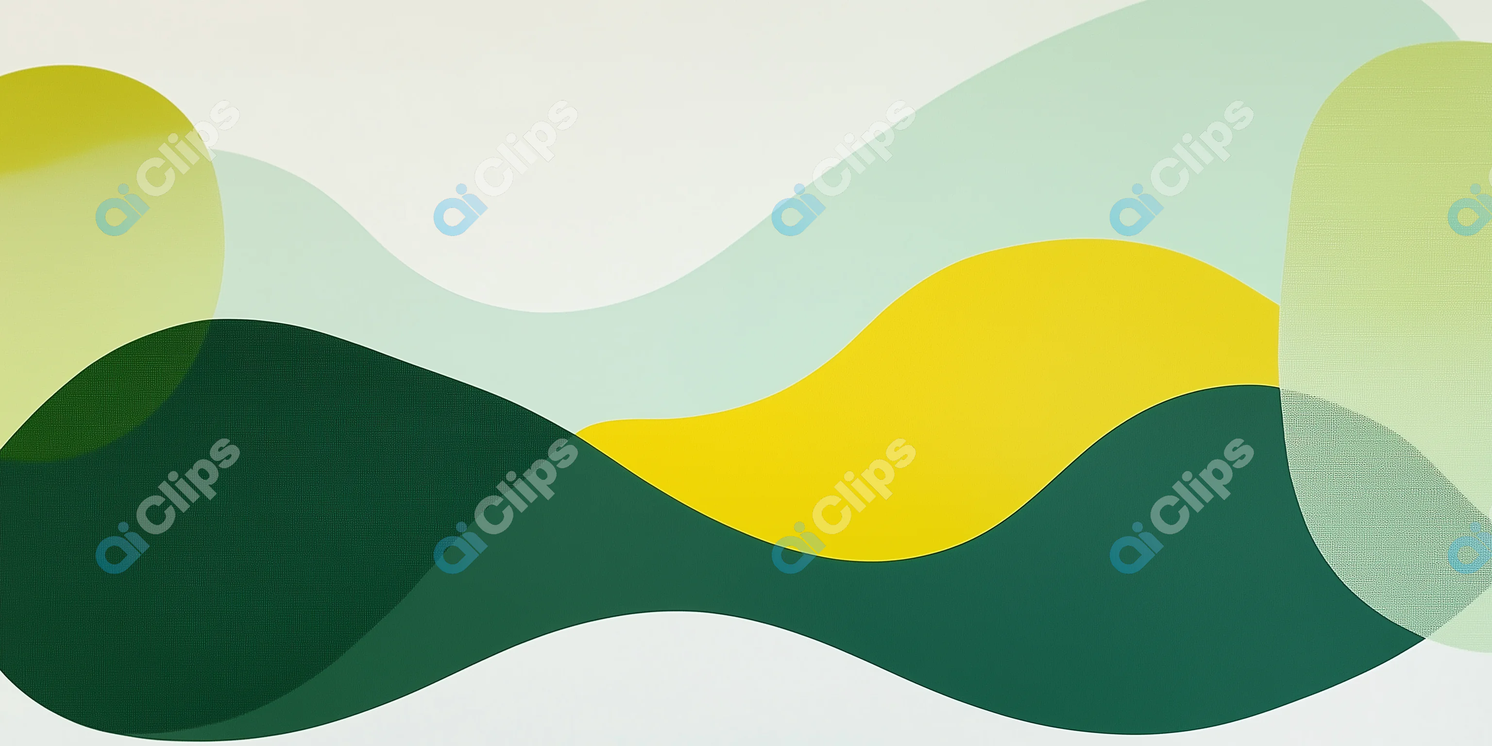 Abstract Green and Yellow Wave Forms