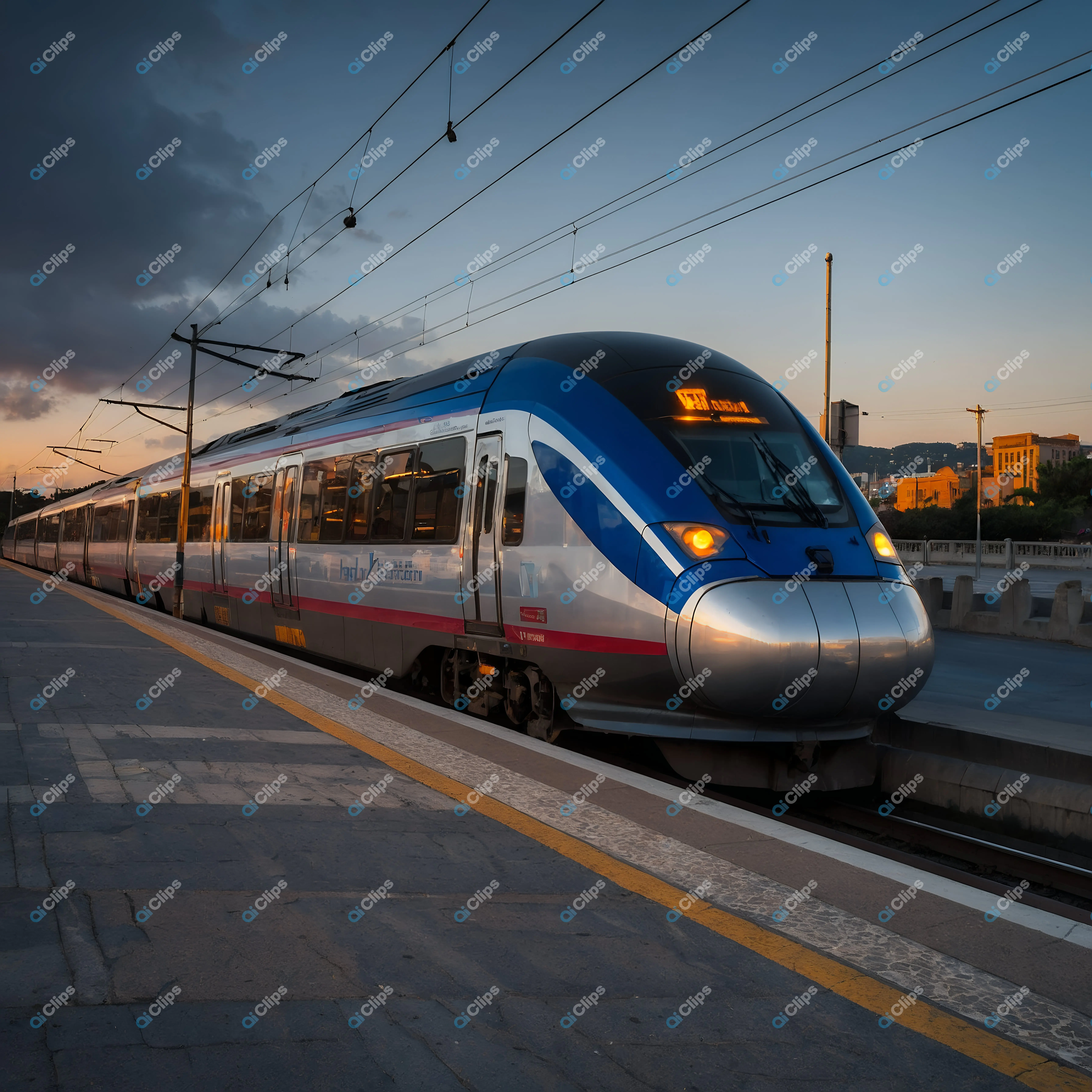 Modern High-Speed Train