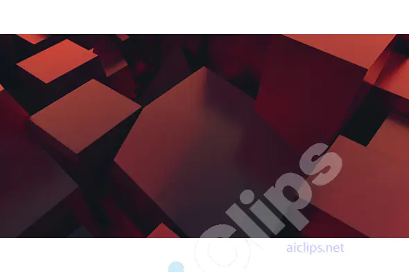 Red Geometric Abstract