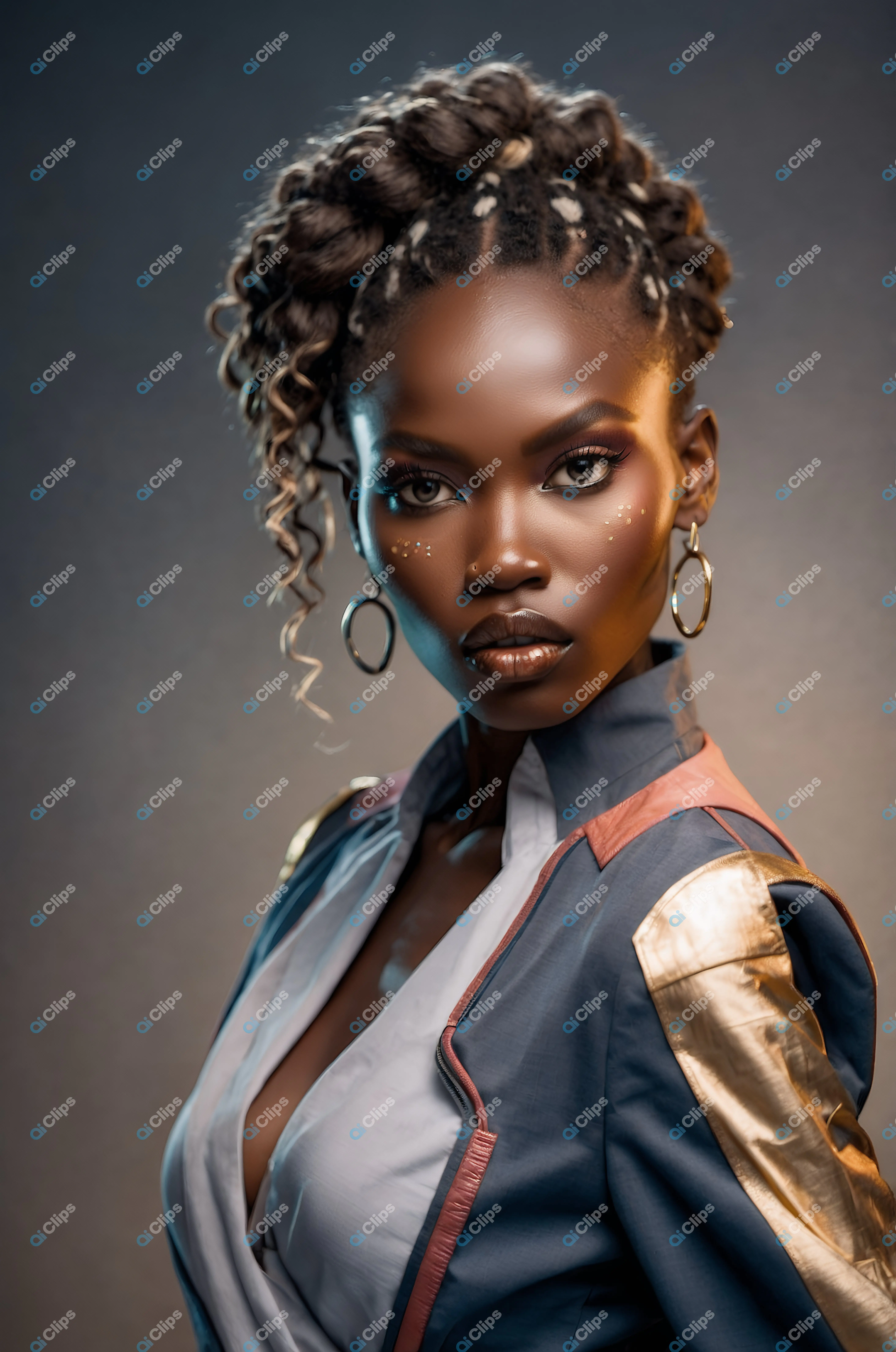 Stylish Futuristic Woman